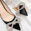 Charmant Schwarz Abend Pumps 2021 Leder Strass Schleife 8 cm Stilettos Spitzschuh Pumps Hochhackige