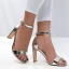 Simple Argenté Désinvolte Sandales Femme 2020 Bride Cheville 9 cm Talons Épais Peep Toes / Bout Ouvert Sandales