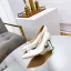 Élégant Ivoire Soie Satin Perle Chaussure De Mariée 2021 8 cm Talons Aiguilles À Bout Pointu Mariage Escarpins Talons Hauts