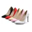 Enkla Röd Kontors Pumps 2020 Satin 11 cm Stilettklackar Spetsiga Pumps
