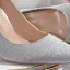 Charming Silver Glitter Wedding Shoes 2020 Rhinestone 10 cm Stiletto Heels Pointed Toe Wedding Pumps