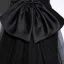 Fashion Black Prom Dresses 2023 Trumpet / Mermaid Off-The-Shoulder Sleeveless Backless Bow Floor-Length / Long Prom Formal Dresses
