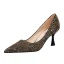 Charming Black Sequins Wedding Shoes 2020 7 cm Stiletto Heels Pointed Toe Wedding Pumps