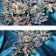 Vintage / Originale Bleu D'encre Robe De Soirée 2020 Princesse De l'épaule Perlage Perle En Dentelle Fleur Manches Courtes Dos Nu Longue Robe De Ceremonie
