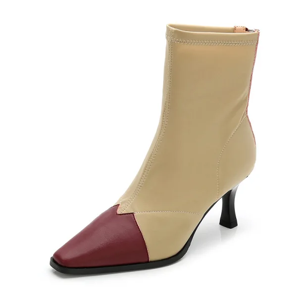 Affordable Black Casual Womens Boots 2020 7 cm Stiletto Heels Pointed Toe Boots