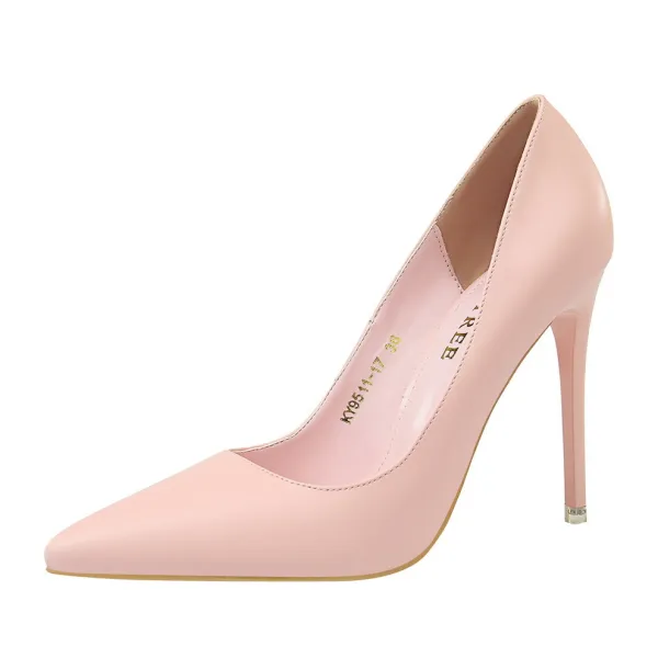Modest / Simple Blushing Pink Street Wear Pumps 2020 10 cm Stiletto ...