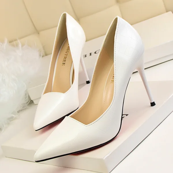 Chic / Belle Bronze Club de carnaval Escarpins 2020 Cuir Verni 9 cm Talons Aiguilles À Bout Pointu Escarpins