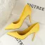 Affordable Orange Casual Pumps 2020 Suede 9 cm Stiletto Heels Pointed Toe Pumps