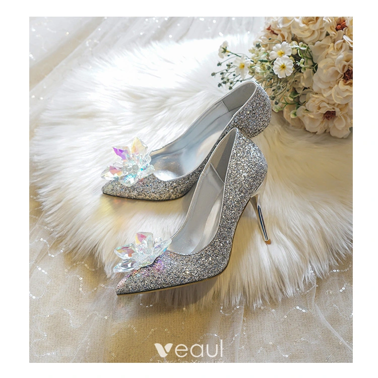 Ivory sparkly hotsell wedding shoes