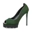 Modest / Simple Red Street Wear Suede Womens Shoes 2020 12 cm Stiletto Heels Open / Peep Toe High Heels