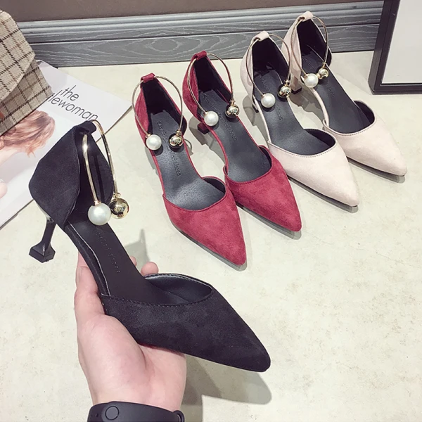 Chic / Beautiful Burgundy Casual Suede Womens Shoes 2020 6 cm Stiletto Heels Pointed Toe Heels