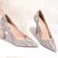 Sparkly Nude Lace Embroidered Wedding Shoes 2020 Glitter Sequins 10 cm Stiletto Heels Pointed Toe Wedding Pumps