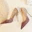 Sparkly Champagne Pumps 2018 Paljett Polyester 10 cm Stiletthæler Spisse Pumps