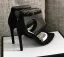 Modest / Simple Black Street Wear Womens Sandals 2020 Ankle Strap 9 cm Stiletto Heels Pointed Toe Sandals