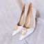 Charming Red Satin Wedding Shoes 2020 Pearl Rhinestone 8 cm Stiletto Heels Pointed Toe Wedding Pumps