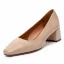 Enkla Aprikos / Beige Kontors OL Pumps 2020 5 cm Tjocka Klackar Fyrkantiga Tå Pumps