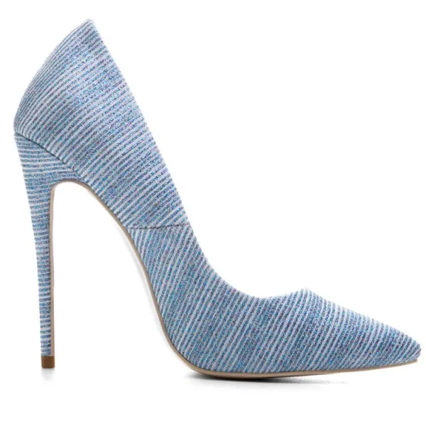Fashion Silver Evening Party Glitter Pumps 2020 12 cm Stiletto Heels Pointed Toe Pumps