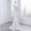 Chic / Belle Gris Fait main Perlage Robe De Soirée 2018 Trompette / Sirène Dentelle Fleur Paillettes V-Cou Dos Nu Sans Manches Train De Balayage Robe De Ceremonie