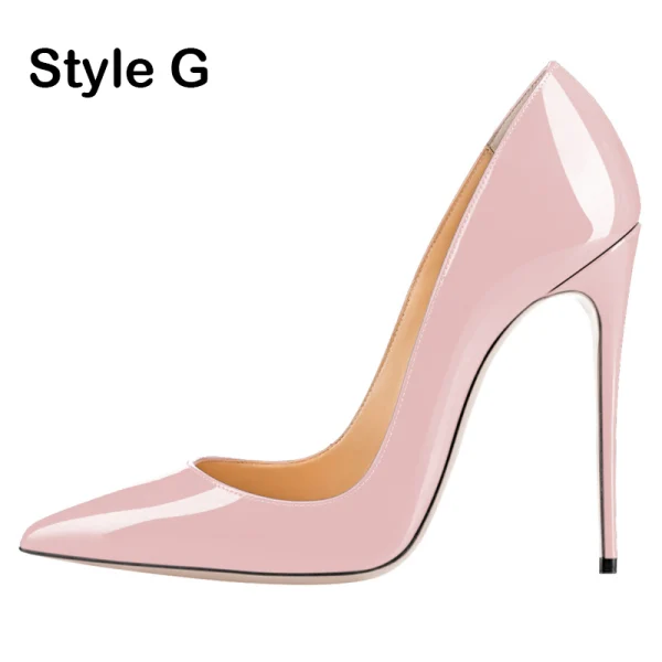Eenvoudige Zwarte Kantoor OL Pumps 2020 Lakleer 12 cm Naaldhakken / Stiletto Spitse Neus Pumps