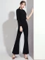 Fashion Black Jumpsuit Evening Dresses  2021 Scoop Neck Backless Formal Dresses