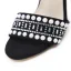 Chic / Belle Noire Rendez-vous Sandales Femme 2020 Faux Diamant Daim 8 cm Talons Aiguilles Peep Toes / Bout Ouvert Sandales