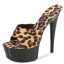 Sexy Brown Rave Club Leopard Print Womens Sandals 2020 15 cm Stiletto Heels Open / Peep Toe Sandals