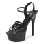 Chic / Beautiful Black Rave Club Womens Sandals 2020 Ankle Strap 15 cm Stiletto Heels Open / Peep Toe Sandals