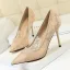Fine Elfenben Brudesko 2018 Blonder 10 cm Stiletthæler Spisse Bryllup Pumps