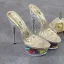 Chic / Beautiful Silver Casual Crystal Womens Sandals 2020 15 cm Stiletto Heels Open / Peep Toe Sandals