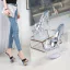 Sexy Black Street Wear Womens Sandals 2020 18 cm Thick Heels Open / Peep Toe Sandals