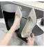 Charmig Svarta Gatukläder Pumps 2020 Läder Rhinestone 5 cm Stilettklackar Spetsiga Pumps