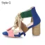 Fashion Yellow Street Wear Beach Womens Sandals 2020 Ankle Strap 7 cm Thick Heels Open / Peep Toe Sandals