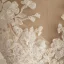 Illusion Champagne See-through Wedding Dresses 2018 A-Line / Princess Lace Appliques High Neck Long Sleeve Chapel Train Wedding