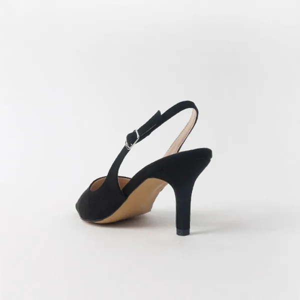 Schlicht Königliches Blau Büro OL Slingpumps Sandalen Damen 2020 Wildleder 10 cm Stilettos Spitzschuh Sandaletten