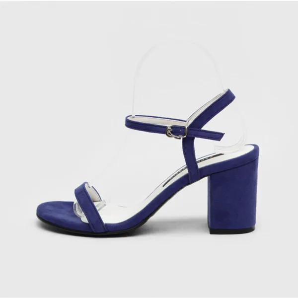 Schlicht Grün Büro OL Wildleder Sandalen Damen 2020 8 cm Thick Heels Peeptoes Sandaletten