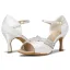 Modern / Fashion Bronze Prom Rhinestone Latin Dance Shoes 2021 7 cm Stiletto Heels Open / Peep Toe Womens Sandals High Heels