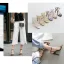 Simple Argenté Désinvolte Sandales Femme 2020 Bride Cheville 10 cm Talons Aiguilles Peep Toes / Bout Ouvert Sandales
