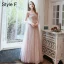 Modest / Simple Mint Green Bridesmaid Dresses 2021 A-Line / Princess Off-The-Shoulder Short Sleeve Backless Floor-Length / Long Wedding Party Dresses