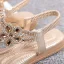 Bohemen Zilveren Zomer Straatkleding Rhinestone Pantoffel & Slippers 2020 Peep Toe Platte Damesschoenen