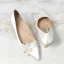 Elegant Ivory Wedding Shoes 2020 Leather Pearl Flower 5 cm Stiletto Heels Pointed Toe Wedding Pumps