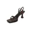 Schlicht Sommer Freizeit Beige Sandalen Damen 2020 Leder Knöchelriemen 7 cm Stilettos Peeptoes Sandaletten