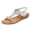 Cyganeria Uroczy Lato Czarne Plaża Sandały Damskie 2020 Rhinestone Płaskie Peep Toe Sandały