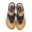 Böhmen Beige Strand Sommer Sandalen Damen 2020 Perle Strass Peeptoes Flache Sandaletten
