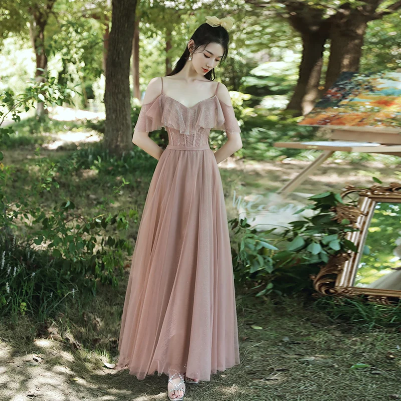 green and pink bridesmaid dresses Zapaka Women Dark Green Sweetheart Bridesmaid Dress A Line Keyhole Satin Long Prom Dress, Dusty Rose / US8