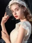 Charmant Champagne Robe De Mariée 2020 Robe Boule Encolure Dégagée Perlage Paillettes Sans Manches Dos Nu Royal Train