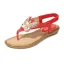 Charming Summer White Beach Flat Womens Shoes 2020 Rhinestone Pearl Butterfly Open / Peep Toe Sandals