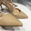 Chic / Beautiful Nude Street Wear Womens Sandals 2020 X-Strap 10 cm Stiletto Heels Pointed Toe Sandals