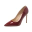 Fashion Burgundy Office OL Pumps 2020 Patent Leather 10 cm Stiletto Heels Pointed Toe Pumps