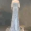 Luxe Ivoire Robe De Soirée 2018 Trompette / Sirène Perlage Perle Faux Diamant Paillettes Encolure Dégagée Dos Nu 3/4 Manches Train De Balayage Robe De Ceremonie