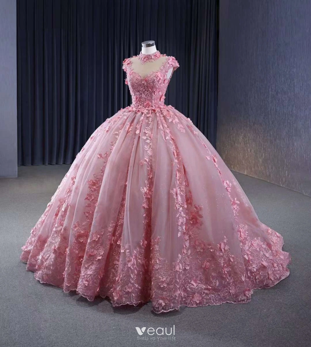 Princess Pink Off Shoulder Quinceanera Ball Gown With Beaded Lace And Pink  Crystals Embellishments, Fluffy Tulle Skirt, Perfect For Prom And Sweet 16  Affordable Vestidos De From Bridalstore, $133.88 | DHgate.Com